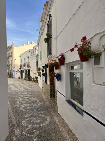 Photo for Street in the old town of Nerja Spain - Royalty Free Image