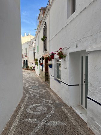 Photo for Street in the old town of Nerja Spain - Royalty Free Image