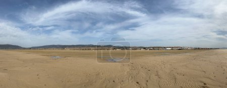 Panorama from Los Lances beach in Tarifa, Spain