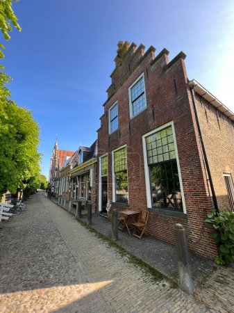 Historische Häuser in der Altstadt von Sloten, Friesland die Niederlande