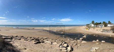 Panorama from the beach around Chipiona in Andalusia, Spain
