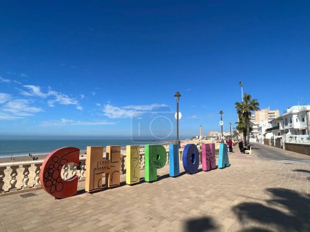Chipiona text sign en Andalousie, Espagne