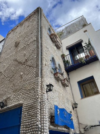 Shell house in the old town of Peniscola in Spain