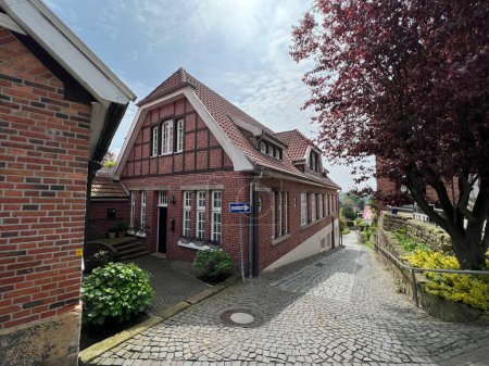 Calle en el casco antiguo de Bad Bentheim Alemania