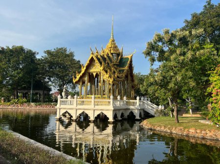 Golden temple in the Ancient City around Bangkok, Thailand