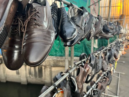 Shoes for sale in the streets of Bangkok, Thailand