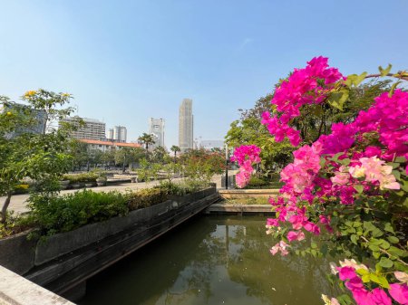 Photo for Chaloem Phra Kiat 80 Phansa Somdet Phrachao Yuhua Public Park in Bangkok, Thailand - Royalty Free Image
