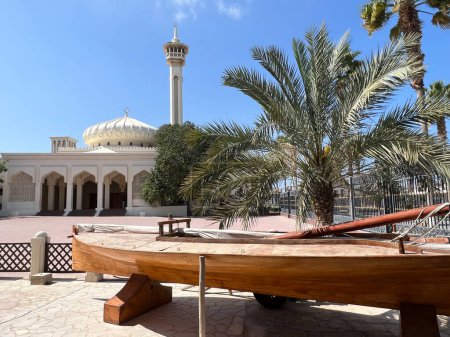 Photo for Wooden boats at Al Fahidi historical neighbourhood in Dubai, United Arab Emirates - Royalty Free Image