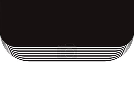 Photo for Transition from black to white with parallel lines with curved edges in a retro style. Striped vector pattern for covers, wall decor, posters, advertising... Universal   vector  background. - Royalty Free Image