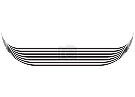 Photo for Vector stripe of black parallel lines on a white background. - Royalty Free Image