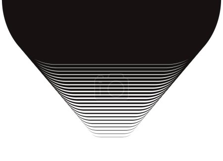 Photo for Vector striped pattern with a smooth transition from black to white. Design element, Modern vector background - Royalty Free Image