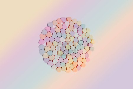 Téléchargez les photos : Un jour férié valentines affichage bonbons amour romance donnant bonbons relation - en image libre de droit