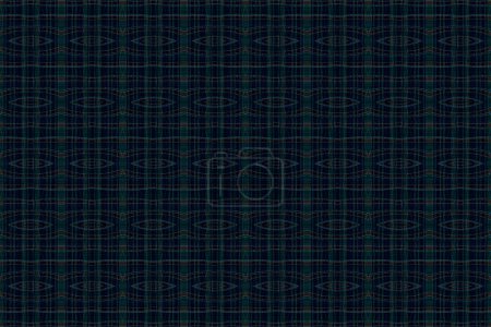 Photo for A plaid blue tribal culture fabric weave woven holiday cultural cloth pattern - Royalty Free Image