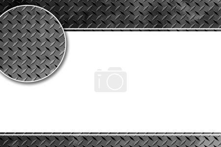 Téléchargez les photos : Une plaque de diamant blanc noir copie espace présentation carte plancher en aluminium bande de roulement - en image libre de droit