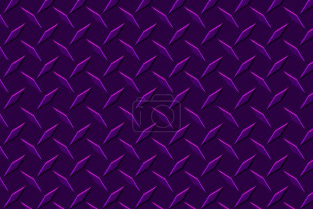 Téléchargez les photos : A diamond plate purple stainless steel aluminum metal floor tread traction safety - en image libre de droit