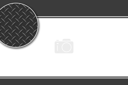 Téléchargez les photos : Une plaque de diamant gris copie espace présentation carte plancher en acier inoxydable bande de roulement - en image libre de droit