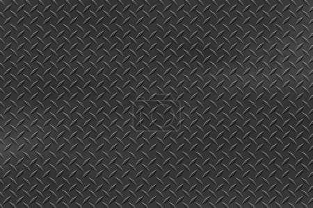 Téléchargez les photos : Une bande de roulement de traction de plancher en métal gaufré en acier inoxydable gris noir plaque de diamant - en image libre de droit