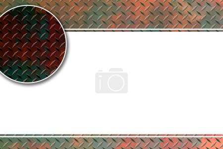 Téléchargez les photos : Une plaque de diamant rouge vert copie espace présentation carte aluminium plancher sûr bande de roulement - en image libre de droit