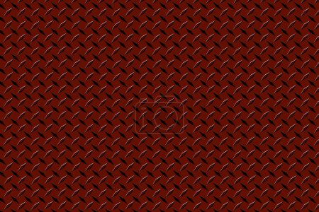 Téléchargez les photos : Une plaque de diamant rouille rouge en acier inoxydable gaufré bande de roulement de traction de plancher en métal de fer - en image libre de droit