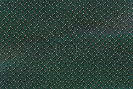 Téléchargez les photos : A rust green diamond plate stainless steel embossed metal floor traction tread - en image libre de droit