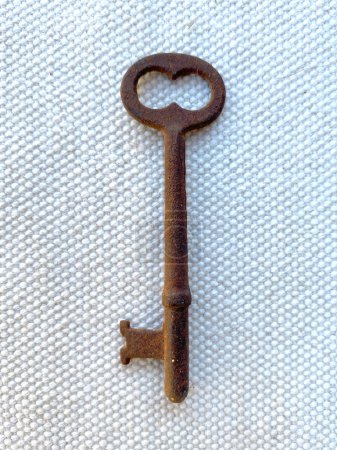Photo for A vintage rusty skeleton key iron retro antique old-fashioned house door passkey - Royalty Free Image