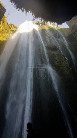 Photo for Gljufrabui waterfall in a cave in Iceland - Royalty Free Image