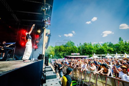 Foto de 16 de junio 2023. Festival Pinkpop, Landgraaf, Países Bajos. Concierto de Será - Imagen libre de derechos