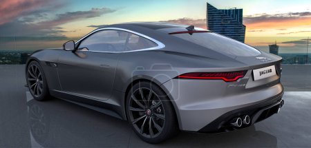 Photo for The Jaguar F-Type is a luxury sports coupe produced by the British brand. - Royalty Free Image