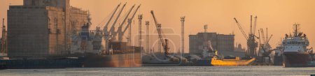 Photo for Ships in a commercial seaport - Royalty Free Image