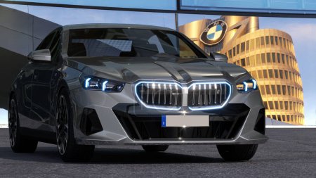 Téléchargez les photos : Nouvelle BMW i5 - La première BMW i5 électrique. - en image libre de droit