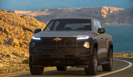 Téléchargez les photos : La nouvelle Chevrolet Silverado EV est l'avenir électrique de la camionnette - en image libre de droit