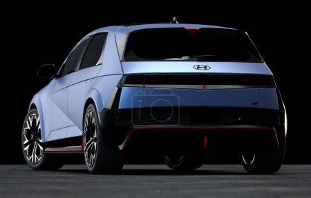 Téléchargez les photos : Hyundai Ioniq 5 N, illustration 3D. - en image libre de droit