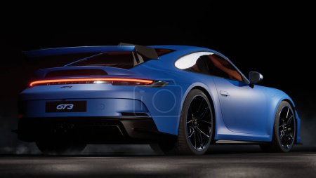 Téléchargez les photos : Porsche 911 GT3 dans un garage sombre - en image libre de droit
