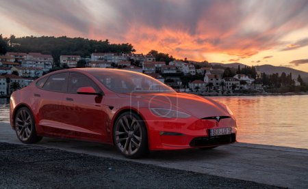 Photo for Tesla Model S Plaid - 1020 hp and 2.1 seconds to 100 km per hour - Royalty Free Image