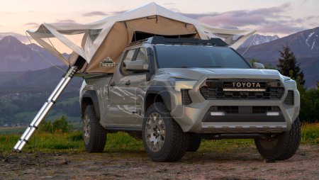 Photo for Toyota Tacoma Truck Bed Tent - Royalty Free Image
