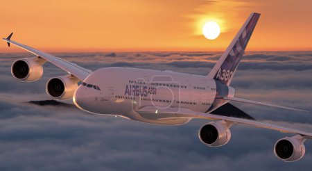 Foto de Airbus A380. El avión de pasajeros más grande del mundo - Imagen libre de derechos