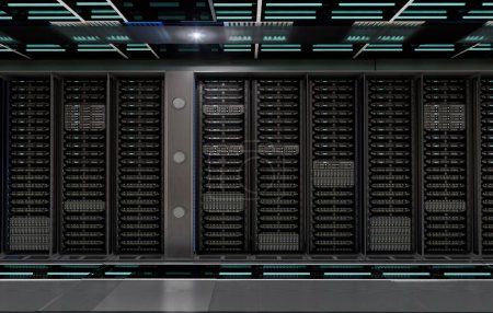 Photo for Server racks in server room data center - Royalty Free Image