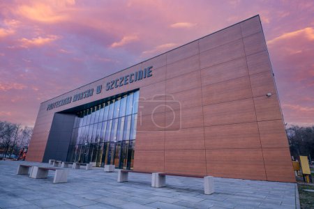 Photo for Modern building of the Maritime University of Technology in Szczecin (Politechnika Morska w Szczecinie) - Royalty Free Image