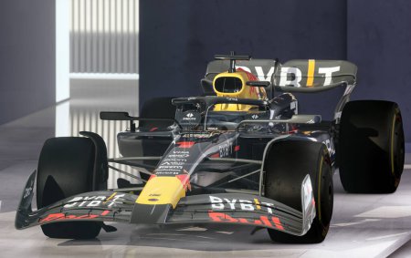 Photo for RedBull RB-20: the RB20 car that RedBull drivers will race in the 2024 Formula One season. - Royalty Free Image