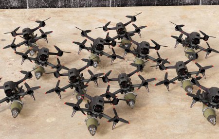 Foto de Modificación de combate del dron FPV de DJI convirtiéndolo en un dron suicida - Imagen libre de derechos