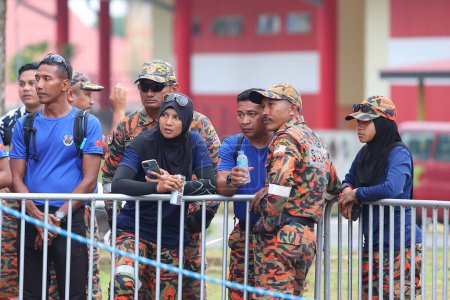 Téléchargez les photos : Terengganu 14 septembre 2023. La Compétence Compétence Compétences pour les pompiers a eu lieu à Terengganu. - en image libre de droit