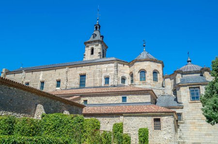 Photo for Monastery of El Paular located in Rascafria, in the Sierra de Guadarrama, Community of Madrid, Spain, its construction began in 1390, in Gothic style - Royalty Free Image
