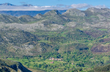 Mountain landscape in the Sierra de Cantabria (Cantabria mountain range), northern Spain