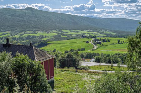 Landscape in the village of Dombas, Innlandet County, Norway