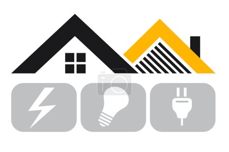 Illustration for Electrician service graphic in vector quality. - Royalty Free Image
