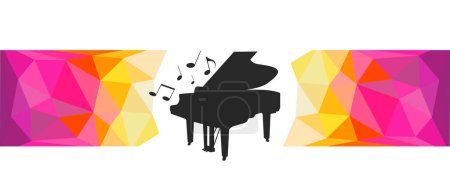Téléchargez les illustrations : Graphisme musical avec piano. - en licence libre de droit