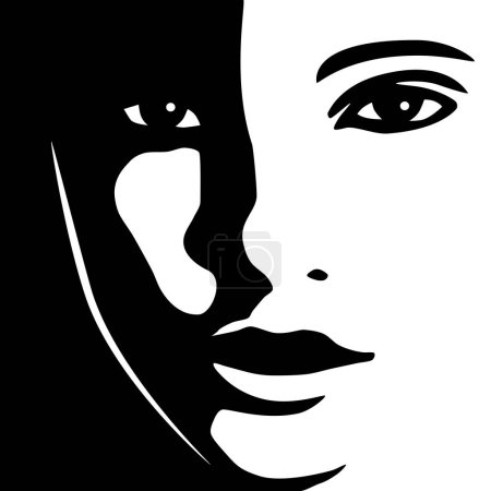 Face graphic for use as a template for flyer or for use in web design.