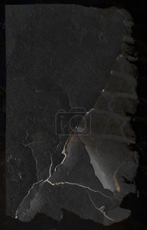 Foto de Negro y gris arrugado y arrugado fondo de textura del cartel de plástico, para el efecto de mezcla, blanco brillante envejecido, grunge, arrugado sucio arrugado y angustiado - Imagen libre de derechos