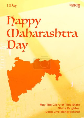 Happy Maharashtra Day, gemeinhin als Maharashtra Din bekannt, ist ein staatlicher Feiertag im indischen Bundesstaat Maharashtra, der an die Gründung des Staates Maharashtra in Indien erinnert. 1. Mai 1960