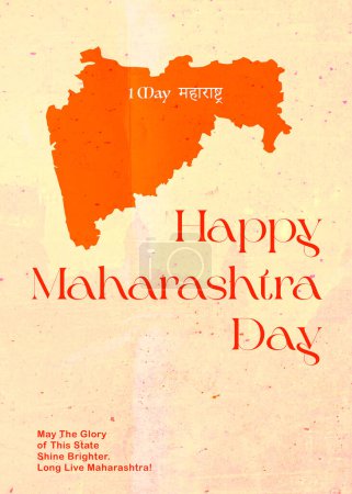 Happy Maharashtra Day, gemeinhin als Maharashtra Din bekannt, ist ein staatlicher Feiertag im indischen Bundesstaat Maharashtra, der an die Gründung des Staates Maharashtra in Indien erinnert. 1. Mai 1960